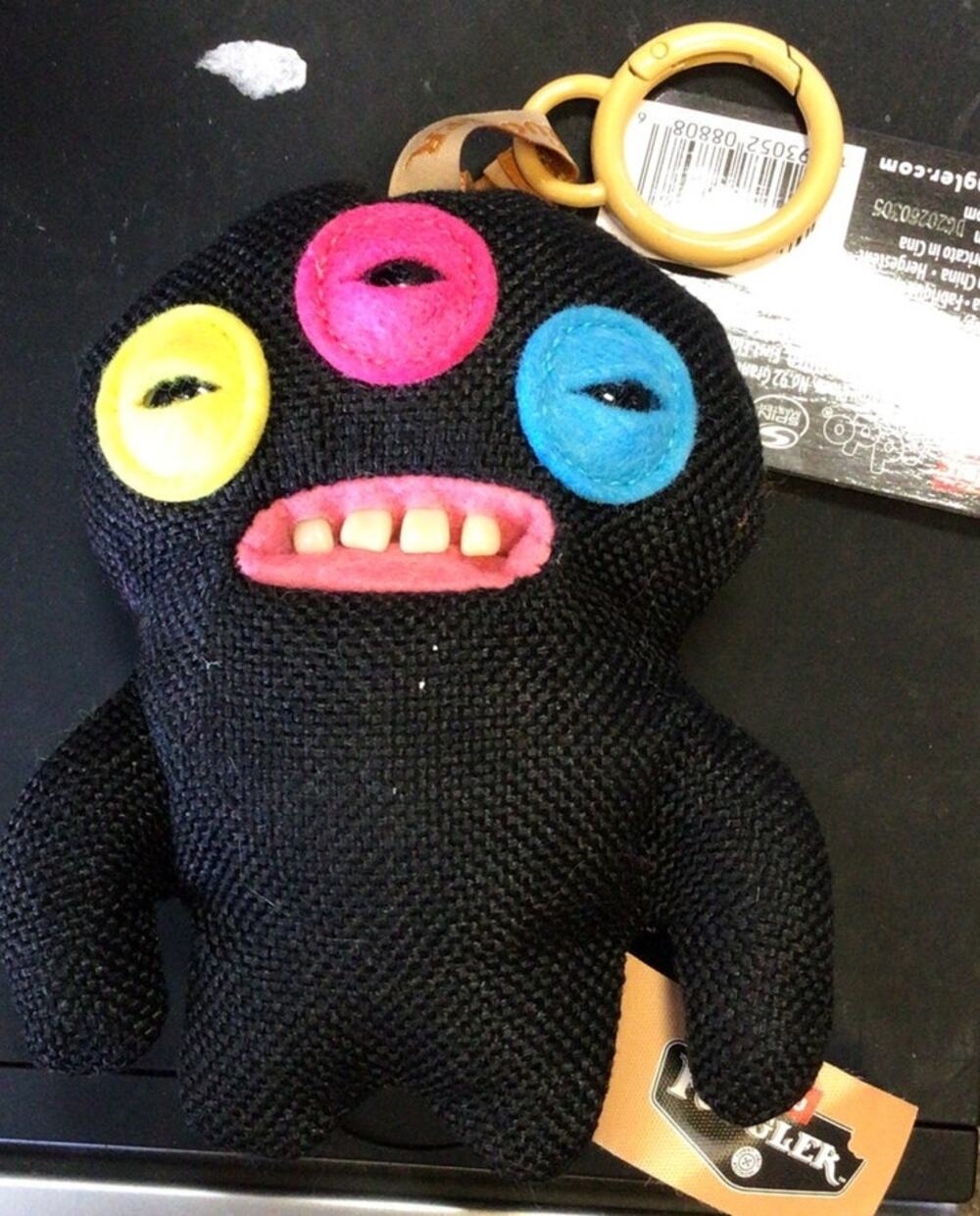 Zuru Fuggler Keychain Series 6 Laboratory Misfits Annoyed Alien Plush 4.5"
